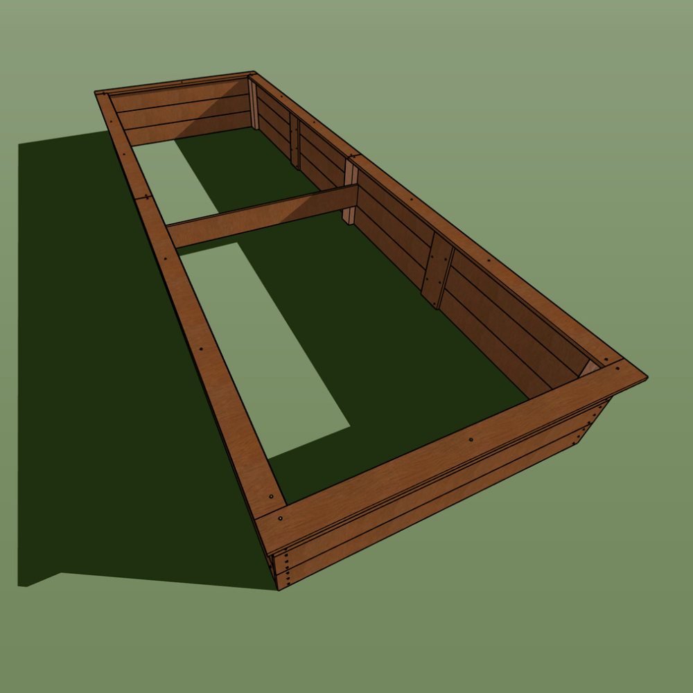 Affordable 4'x12' Cedar Raised Bed (Digital Plans)